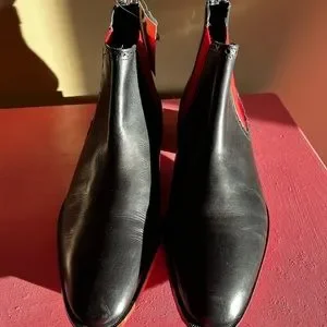 Carlos Santana Mantra Chelsea black red ankle boots for men size 13 CARLOS by Carlos Santana Men main image 4